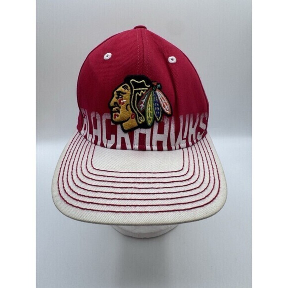 NWT CHICAGO BLACKHAWKS REEBOK SQUARE PRO SERIES CAP HAT FLEX FITTED LARGE-XL